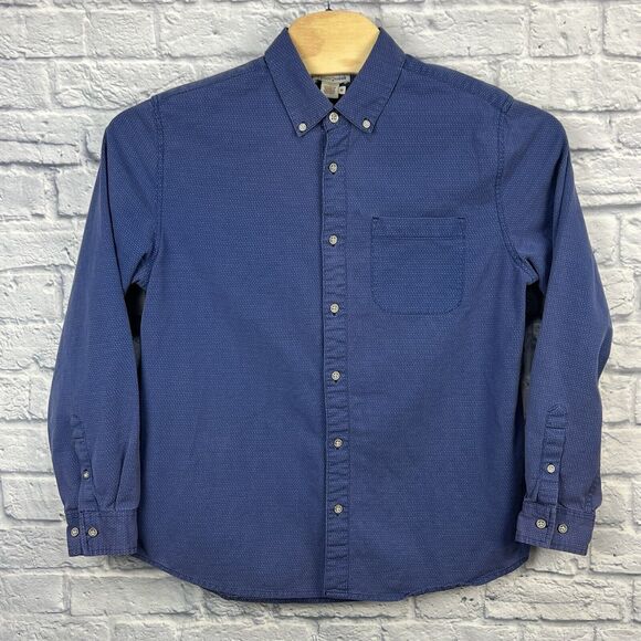 Carbon 2 Cobalt Mens Blue Polka Dots Button Down Long Sleeve Casual Shirt Medium - Picture 3 of 9